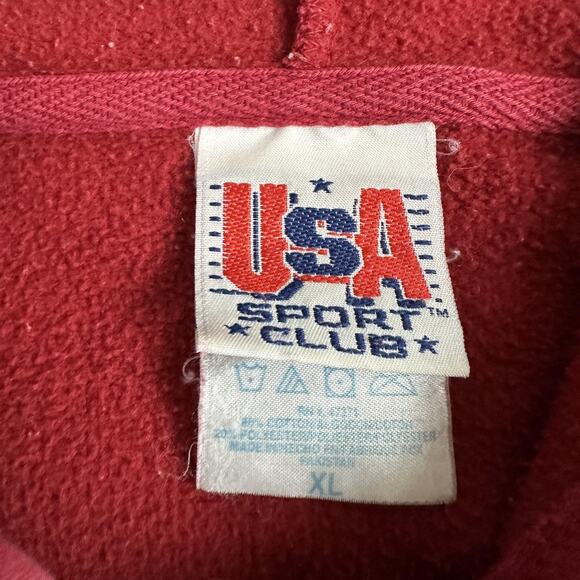 Oklahoma Sooners Hoodie Mens XL Red NCAA Football Pullover Fleece OU Sweatshirt - Picture 5 of 11